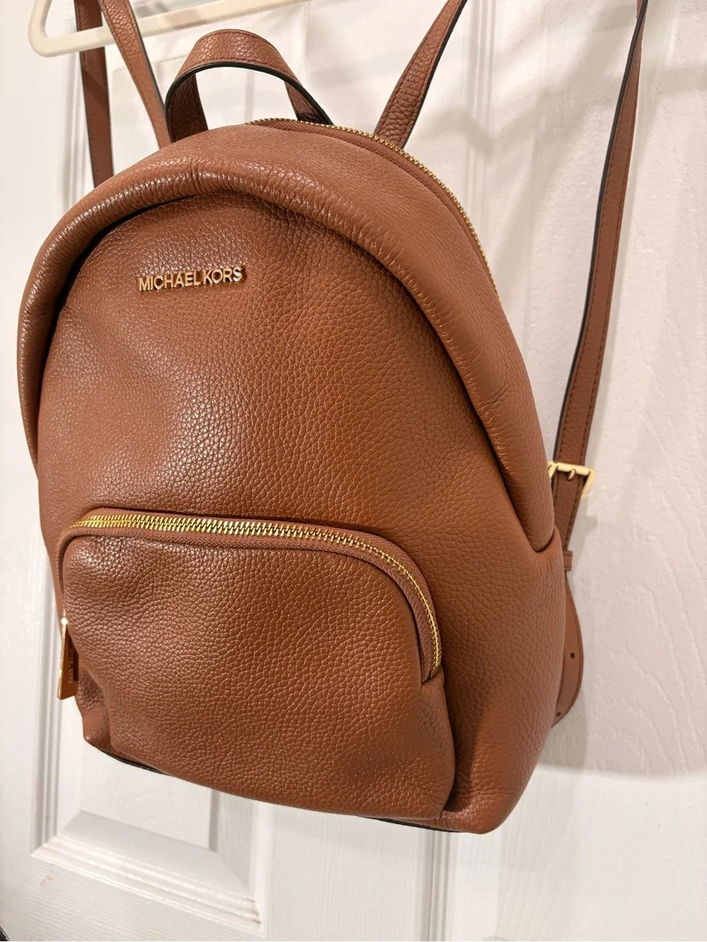 Michael Kors Erin Brown Medium Zip Around Backpack